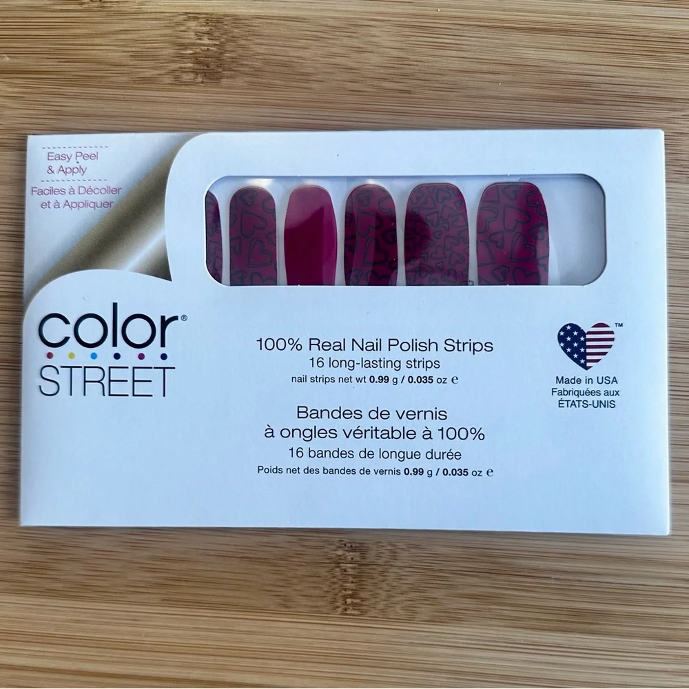 Party Hearty RETIRED Color Street Red Heart Nail Strips